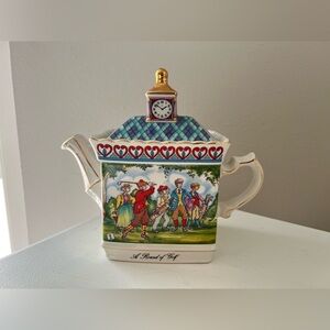 Sadler A Round Of Golf Championships Series Porcelain Teapot Made In England